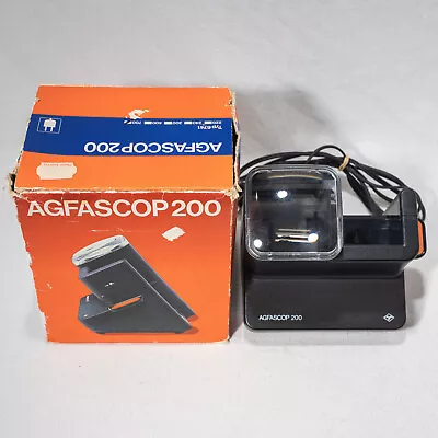 Agfa AGFASCOP 200 Backlit 35mm Photo Film Slide Viewer In Good Cond! TESTED! • $89.95