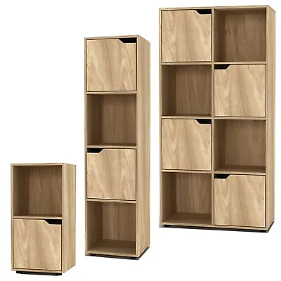 2 4 8 Cube Bookcase Shelving Display Shelf Storage Unit Wooden Door Organiser • £36.99