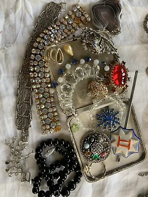 £12.99 • Buy Job Lot Vintage 1950s/60s Crystal Costume Jewellery Spares/ Repairs
