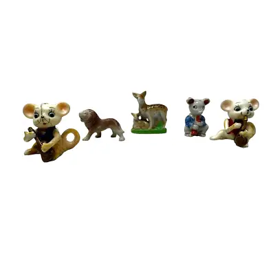 Lot Of  Miniature Ceramic Animal Vintage Figurines Marked Japan Deer Mouse • $22.50