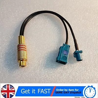 RG174 Coaxial Cable RCA Jack To Universal Fakra  Z  Male & Female Jack • £11.49