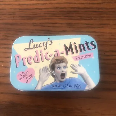 Vintage I LOVE LUCY Tin Metal Box Predic-a-Mints Peppermint Candy Mints Canister • $15