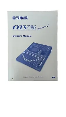 Yamaha 01V96 Version 2 Instruction Manual Tools + For MY16-mLAN Manual 3 Books • $65