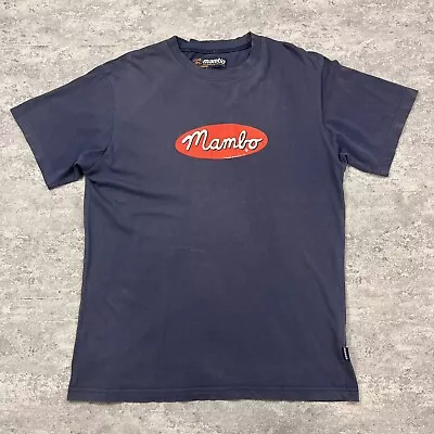 Mambo Vintage 1996 T Shirt Mens Large Retro 90s Navy Spell Out Tee Adult • $31.51