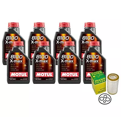 8L Motul 8100 XMAX 0W40 Mann Filter Engine Motor Oil Kit S203 W203 C240 2.6L • $103.95