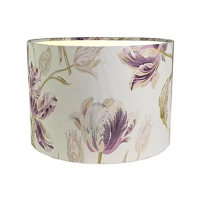 Lampshade In Laura Ashley Gosford Meadow Plum Fabric Handmade FREE UK DELIVERY • £29