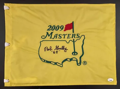 Bob Goalby SIGNED 2010 PGA Masters Golf Pin Flag 68 Win PSA/DNA AUTOGRAPHED NEW • $520