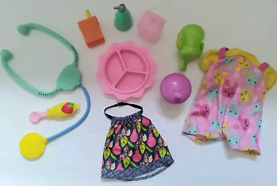 $17.99 • Buy Baby Alive Accessories Lot Food Spoon Juice Box Clothes Stethescope Mixed Euc