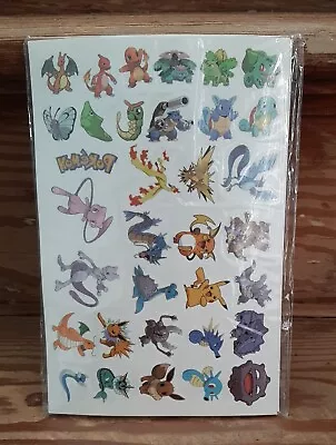 Pokémon Temporary Tattoos Party Favors 8 Sheets • $5.99