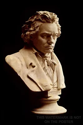 Poster Many Sizes; Ludwig Van Beethoven Bust By Hugo Hagen • $160.11