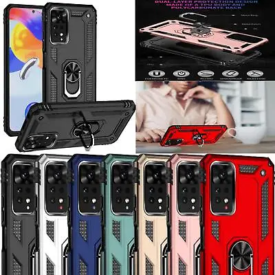 For Xiaomi Redmi Note 11 Pro 4G 5G Case TOUGH Ring Shockproof Stand Phone Cover • £4.95