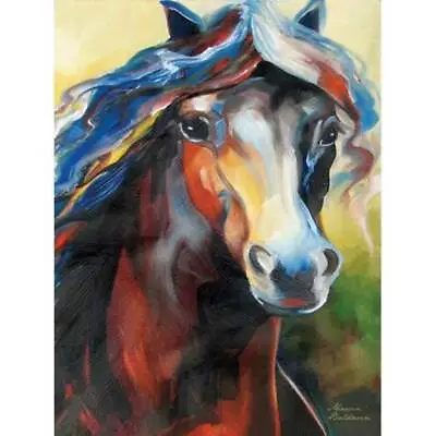 Marcia Baldwin 21054 EQUUS NINE 6x8 Canvas Horse Wall Art In Gift Box NEW • $18
