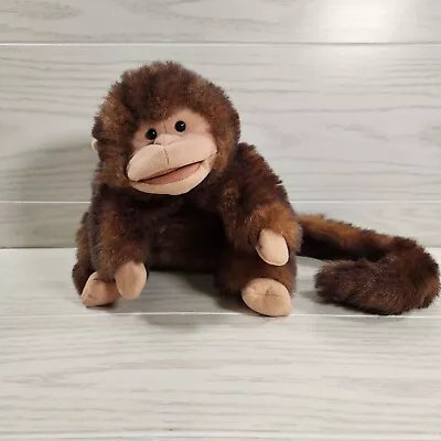 Folkmanis Folktails 10  Monkey Plush Hand Puppet Animal Brown Long Tail  • $15