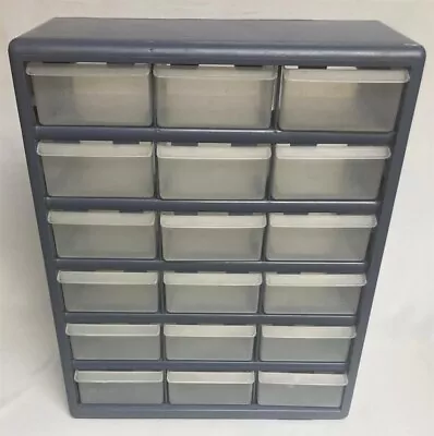 18-Drawer Small Parts Plastic Storage Cabinet Unit Organizer Hardware -Bluish • $20