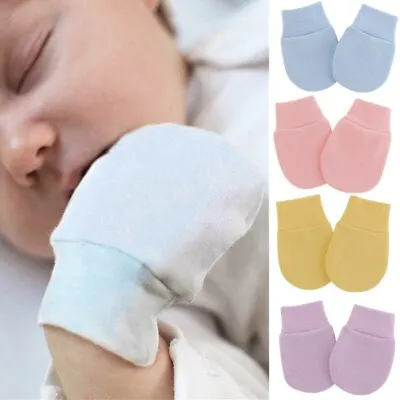 2Pcs/Set Baby Knitting Mitten Newborn Hand Anti-Grab Face Protect Glove Mittens • £3.23