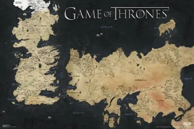Game Of Thrones Map Maxi Poster 91.5x61cm | OFFICIALLY LICENSED • £9.19