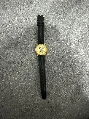 Men's Vintage MICKEY MOUSE Leather Watch Fossil Untested • $30