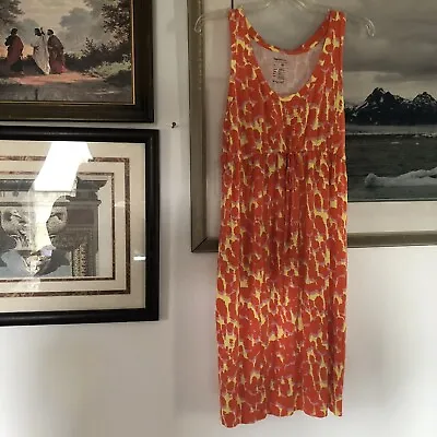 Gap Maternity Orange Yellow Pink Leopard Print Dress Sz M A2277 • $15