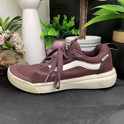 Vans Women’s Low Top Burgundy Athletic Shoes Size 8.5 US (041740) • £0.01