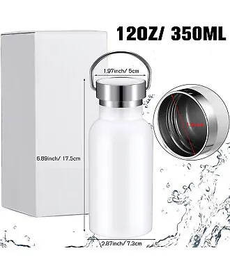 12oz Stainless Steel Water Bottle Outdoor Camping Hiking Sports Flask Drinking • $9.99