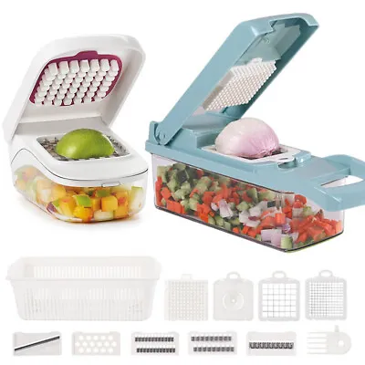 Kitchen Manual Food Vegetable Salad Fruit Peeler Cutter Slicer Dicer Chopper UK • £9.67