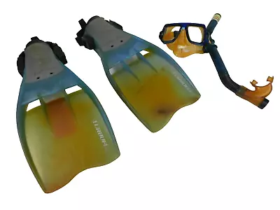Dacor Turbo-Flex Ll Medium 18  Fins & Tekna Snorkel Set Diving Scuba Gear Tools • $32.30