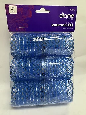 Diane Vintage Hair Mesh Rollers 2  Blue- 6 Pack • $12.99