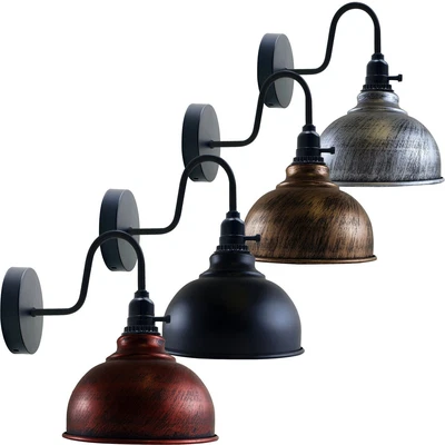 £20.16 • Buy E27 Retro Vintage Industrial Wall Mounted Lights Fittings Indoor Iron Metal Lamp