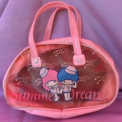 Little Twin Stars Vintage Summer Dream Pink Bag C1976 Sanrio Made In Japan • $20