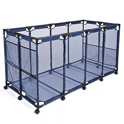 Mesh Pool Storage Bin Organizer Metal Frame Rolling Cart Storage  Pool Toy Float • $89.90