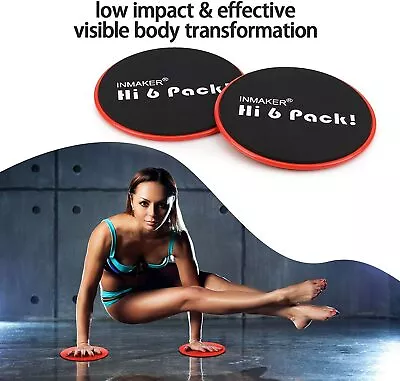 INMAKER Exercise Sliders Fitness Dual Sided Strength Slides 7  (GREEN) • $6.99