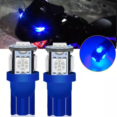 GLOFE Blue 5-SMD 2825 168 194 T10 LED Bulbs For Motorcycle Bike Parking Lights • $6.99