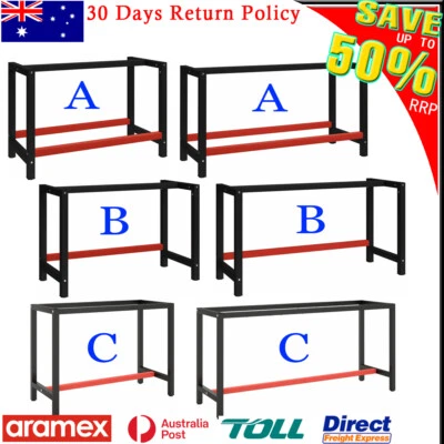 $149.39 • Buy Heavy Duty Steel Dining Table Base Workbench Legs Work Bench Frame Metal Bracket