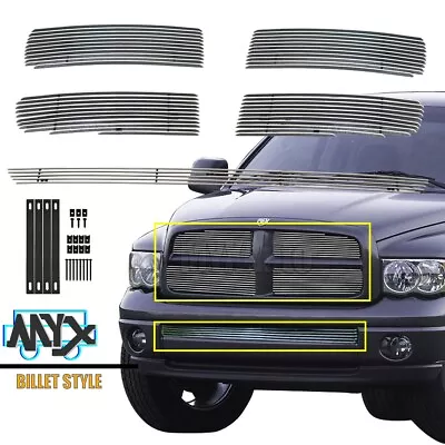 Fits 2002-2005 Dodge Ram 1500 Regular Model Billet Grille Chrome Front Grill 03 • $110.87