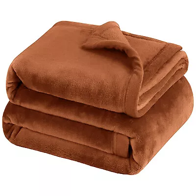 Large Faux Fur Fleece Blanket 400 Gsm Super Soft Reversible Warm Sofa Bed Throws • $20.99