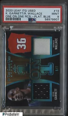 2020 Leaf ITG Used One On One Kevin Garnett Rasheed Wallace Dual Jersey /7 PSA 9 • $1.25