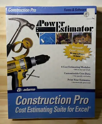 Adams Construction Pro Power Estimator Forms & Software Suite For Excel NEW • $24.90