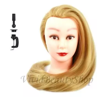 28  Cosmetology Mannequin Hair Hairdresser Training Manikin Doll Wig Head Blonde • $19.99