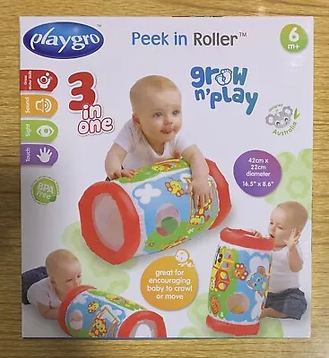 Playgro 3 In 1 Peek In Roller 42cm  X 22cm BPA Free 6m+ NEW With FREE DELIVERY • £12.95