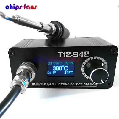 DC12-24V 75W T12-942 Soldering Iron Digital Adjustable Temp Solder Station OLED • £32.39