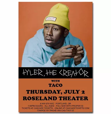 1413D Tyler The Creator Odd Future Rap Music Star-Print Art Silk Poster • $5.83