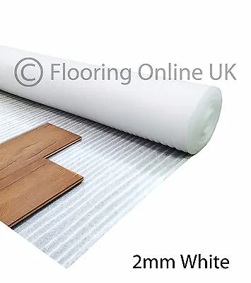 90m2 - 2mm Acoustic Comfort White Underlay - Wood / Laminate Flooring - Cheap • £53.99