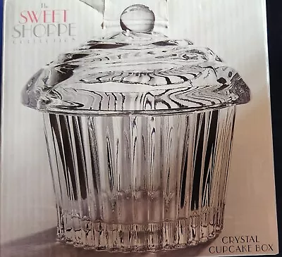 Godinger Shannon Crystal Cupcake Box By Sweet Shoppe Collection Candy Dish NIB • $19.50