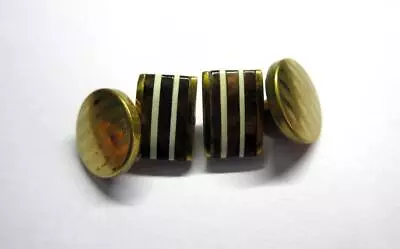 Vintage GOLD FILLED & ENAMEL 'Expanda' CUFFLINKS C1940's • $3.08