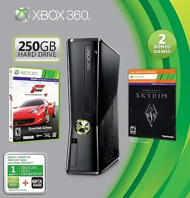 Microsoft Xbox 360 Holiday Bundle 250GB Black Console (R9G-00165) Games Open Box • $999.99