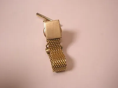 Watchband Chain Design Gold Tone Quality Vintage Tie Tack Lapel Pin Simple R06 • $27.49