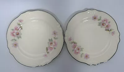 Homer Laughlin Virginia Rose 6 1/4  Bread Dessert Plates Excellent Set Of 2 • $18.98