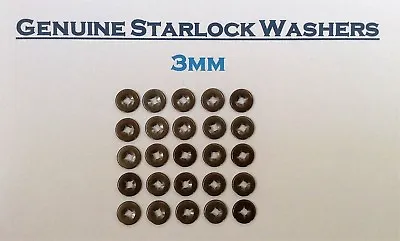£2.99 • Buy Starlock Washers Flower Grip Speed Grab Push On Locking Clips 25 X 3mm 