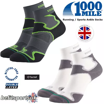 1000 Mile Running Socks Mens Womens Ladies Fusion Cushioned Sports Ankle Blister • £12.95