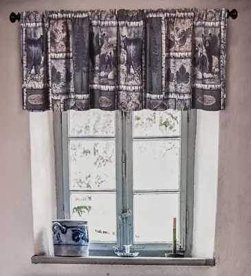 BEAR LODGE Wilderness Cabin Window Valance 72  X 16  By DeLeon • $16.99